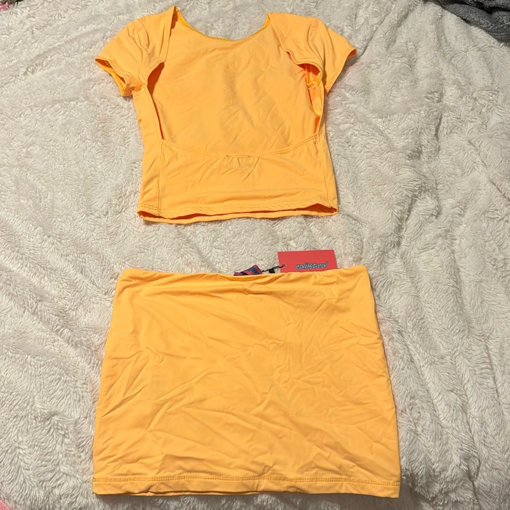 Yellow edikted set!! Never worn size XS